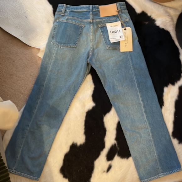 Rag & Bone Womens Maya Blue High Rise Ankle Denim Straight Leg Jeans NWT - Picture 3 of 4